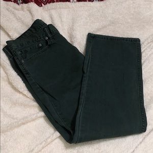 Size 32/30 LEVI green denim. JEANS.